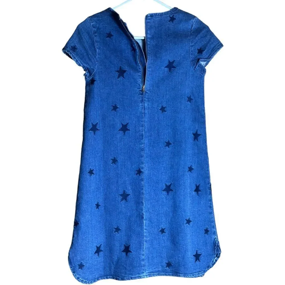 Johnnie‎ B Boden Denim Star Dress Girls Size 13 / 14 Years ▫️